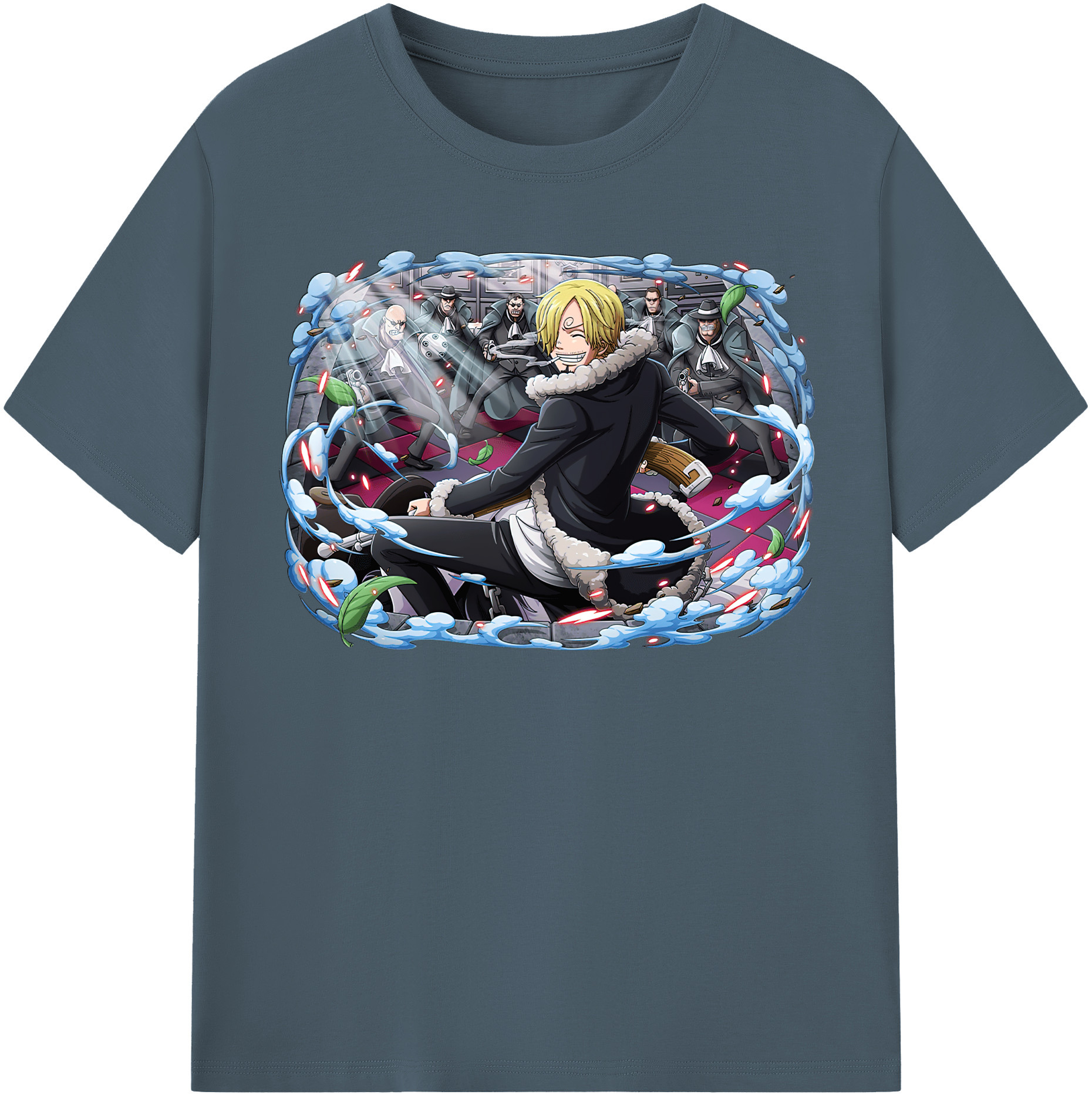 ワンピース サンジ ONE PIECE Sanji 綿100％半袖Tシャツ（フロントプリント）